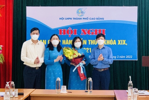 Hội LHPN thành phố Cao Bằng bầu kiện toàn chức danh Chủ tịch hội nhiệm kỳ 2021-2026