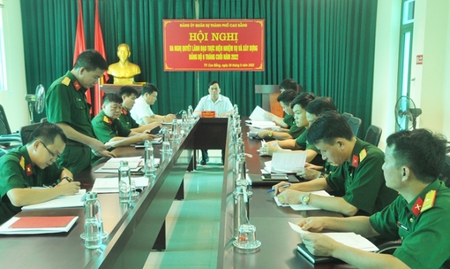 Đảng ủy Quân sự thành phố ra Nghị quyết lãnh đạo thực hiện nhiệm vụ 6 tháng cuối năm 2022