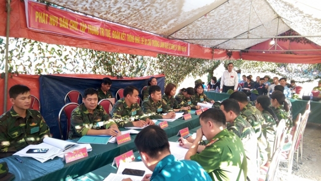 Thành ủy Cao Bằng tổ chức diễn tập chiến đấu phòng thủ tại xã Chu Trinh