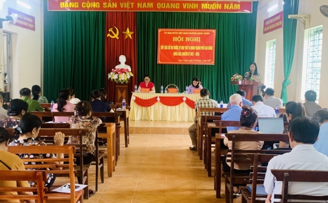 Tổ đại biểu HĐND thành phố tiếp xúc cử tri phường Hòa Chung và Ngọc Xuân trước kỳ họp thường lệ giữa năm 2023